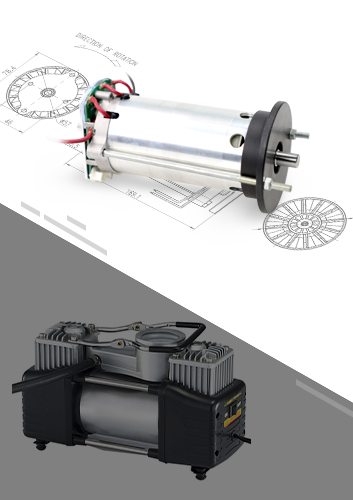 須大批量定制(zhì)的便攜式輪胎充氣泵電機36 V無刷直流電機